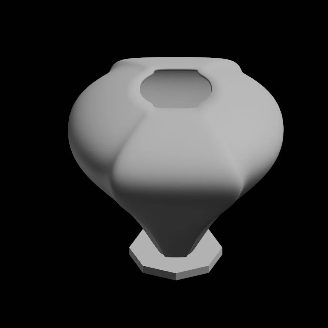 Cartouche Pattern Vase - Shape D5 - STL 3D Print Ready Free 3D print model