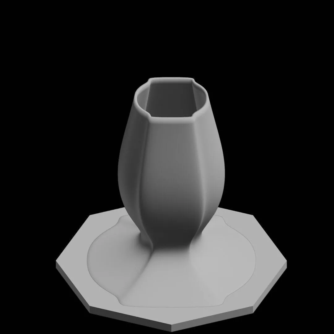 Cartouche Pattern Vase - Shape D4 - STL 3D Print Ready Free 3D print model
