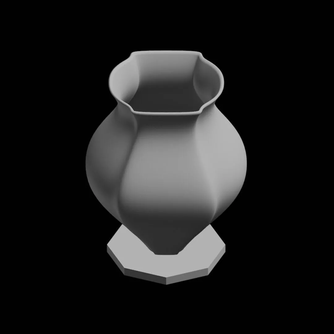 Cartouche Pattern Vase - Shape D01 - STL 3D Print Ready Free 3D print model