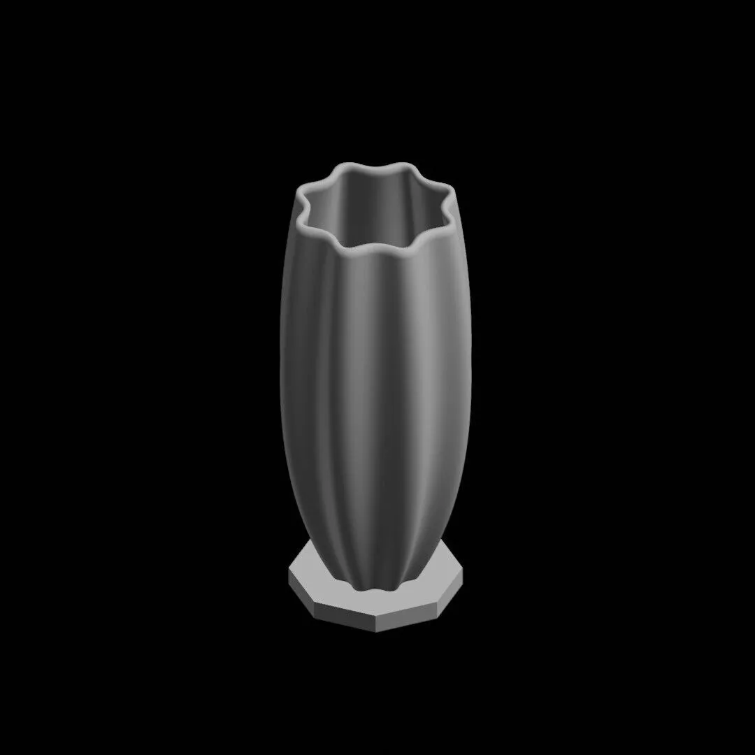 Octofoil Pattern Vase - Shape C10 - STL 3D Print Ready Free 3D print model