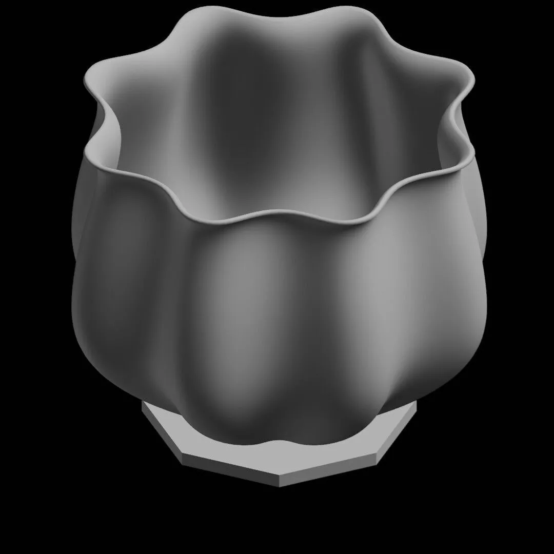 Octofoil Pattern Vase - Shape C08 - STL 3D Print Ready Free 3D print model