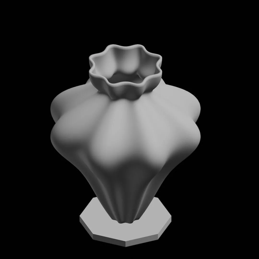 Octofoil Pattern Vase - Shape C07 - STL 3D Print Ready Free 3D print model