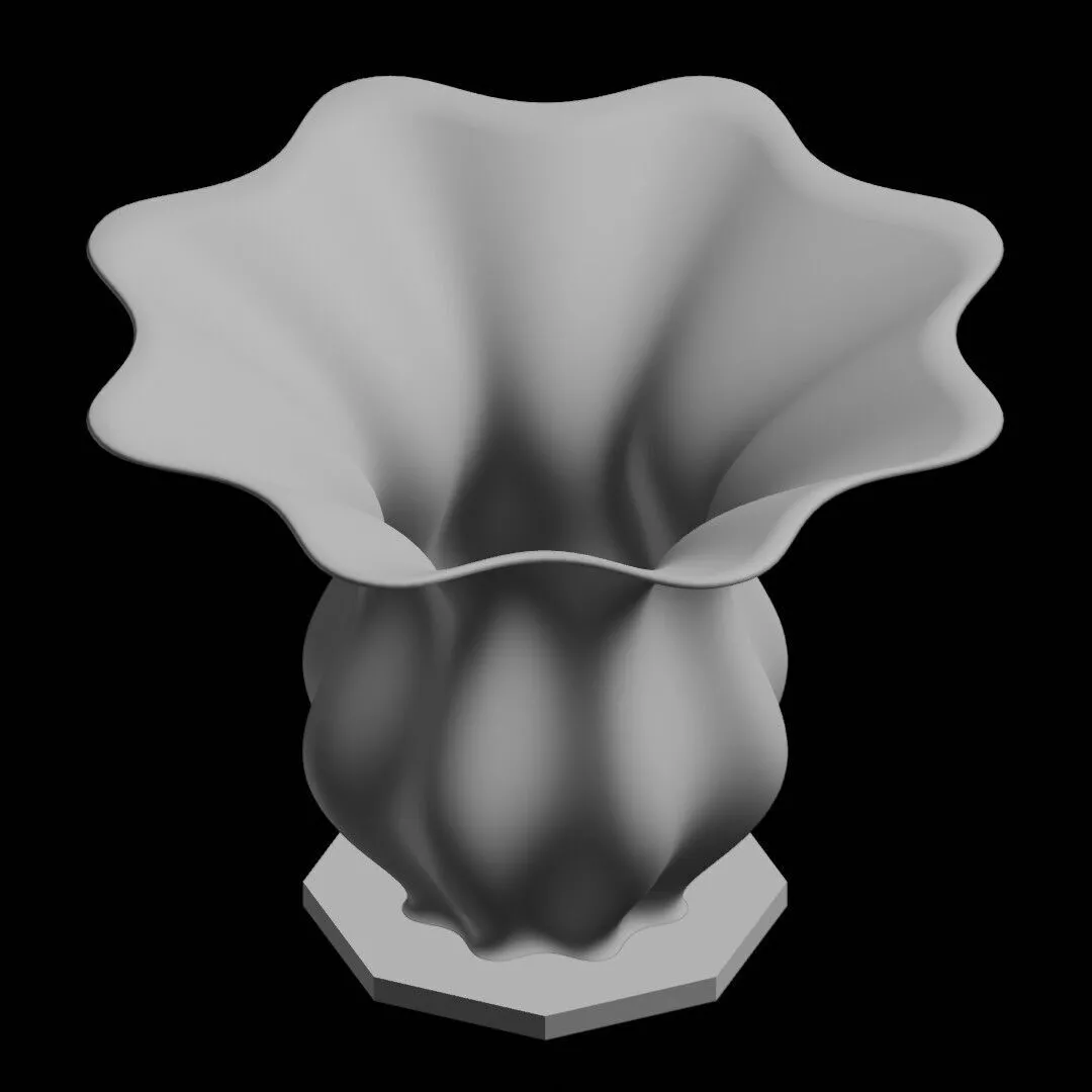 Octofoil Pattern Vase - Shape C06 - STL 3D Print Ready Free 3D print model