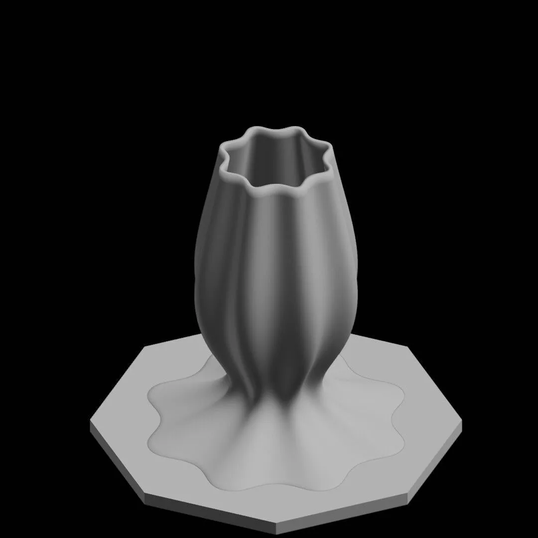 Octofoil Pattern Vase - Shape C04 - STL 3D Print Ready Free 3D print model