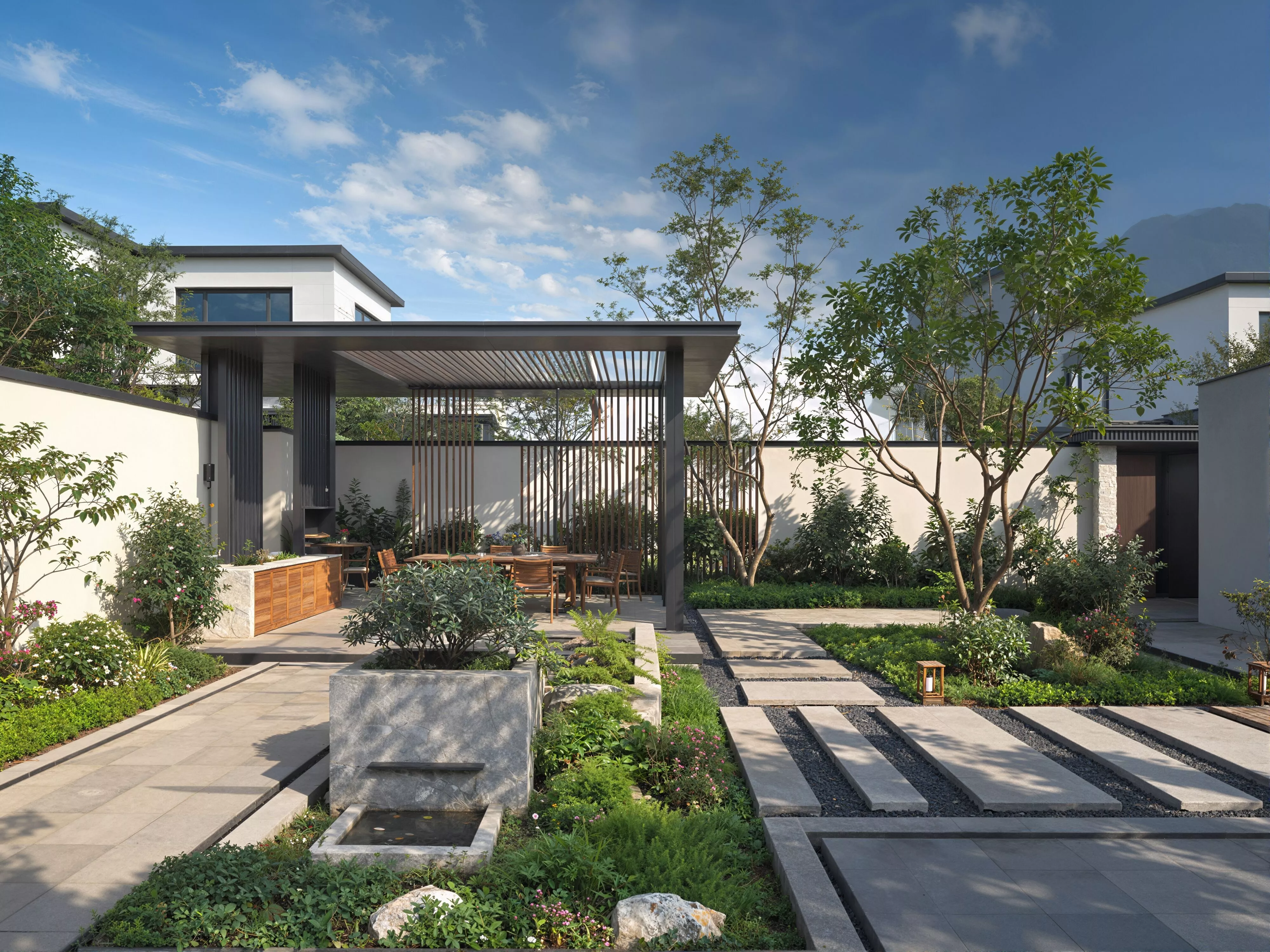 Japanese garden backyard plant landscape courtyard 3D model