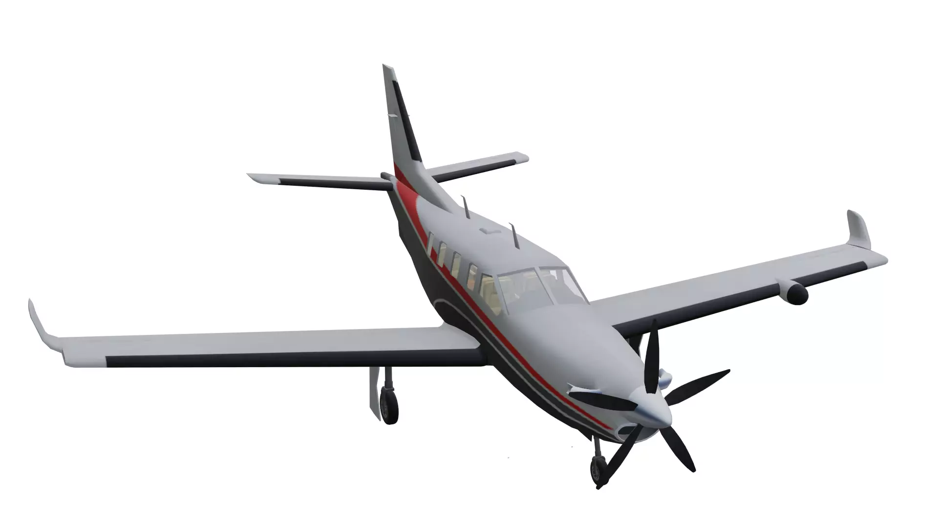Daher TBM 930 Low-poly 3D model