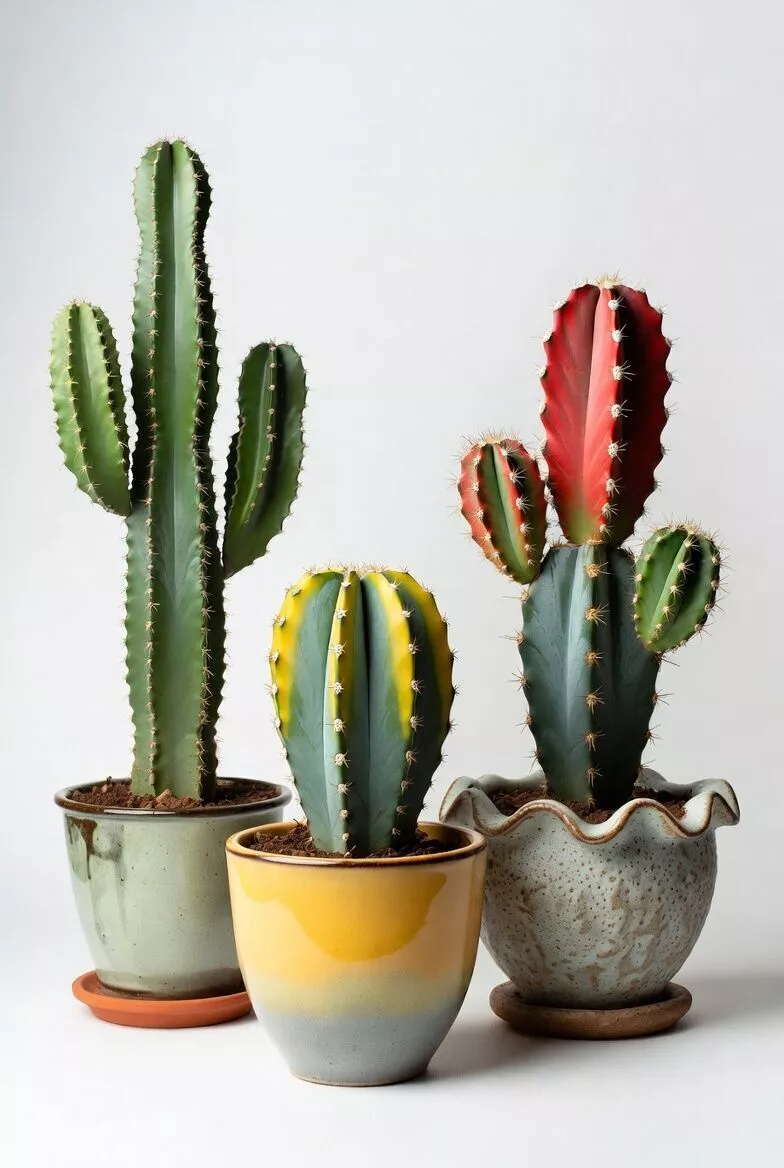 Euphorbia Cowboy Cactus Set 3D Model 3D print model