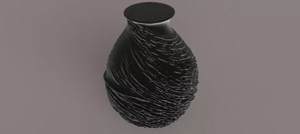 Black Textured Vase 3D Model 3D print model