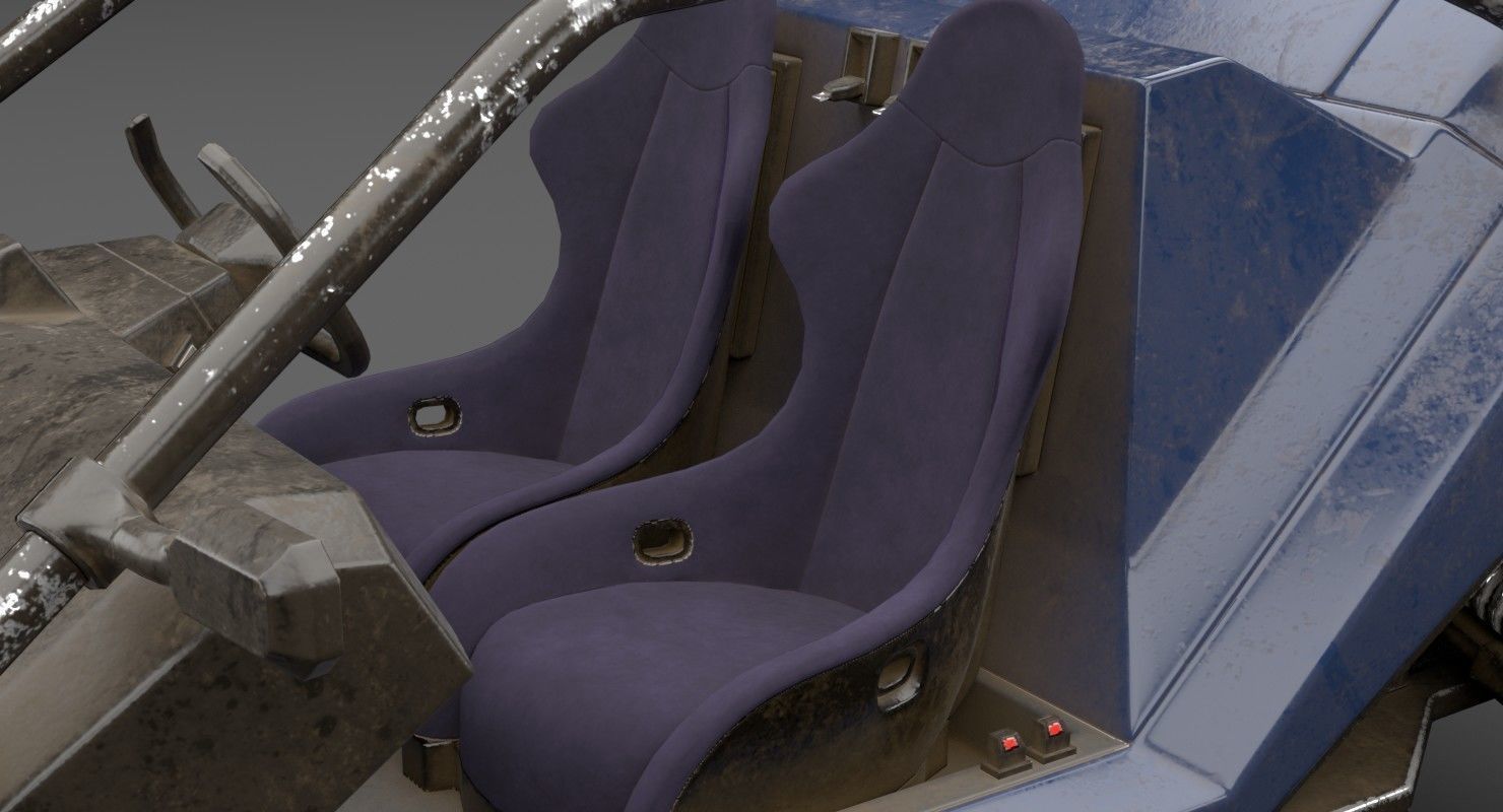 Sci Fi Buggy Low-poly 3D model_6