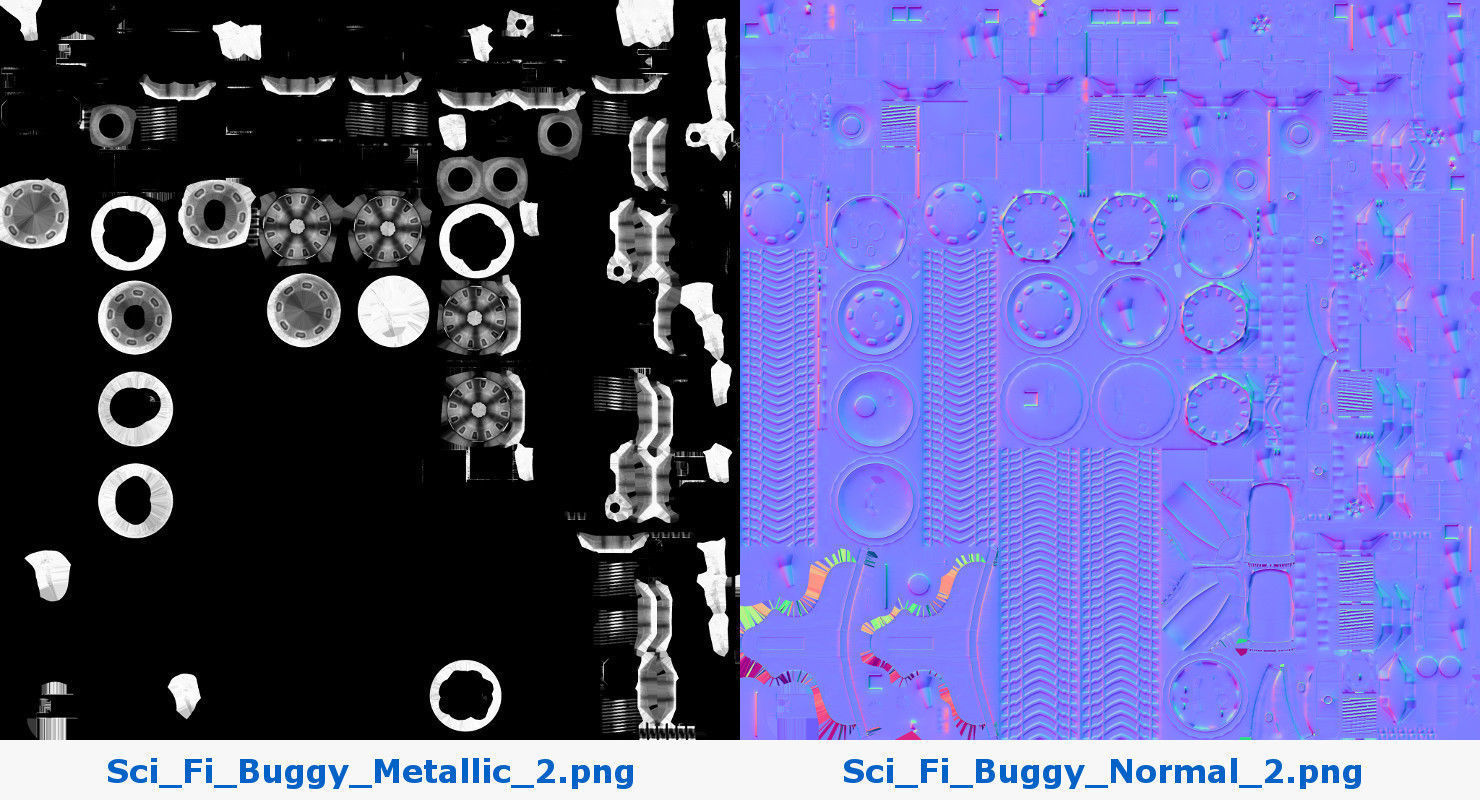 Sci Fi Buggy Low-poly 3D model_14