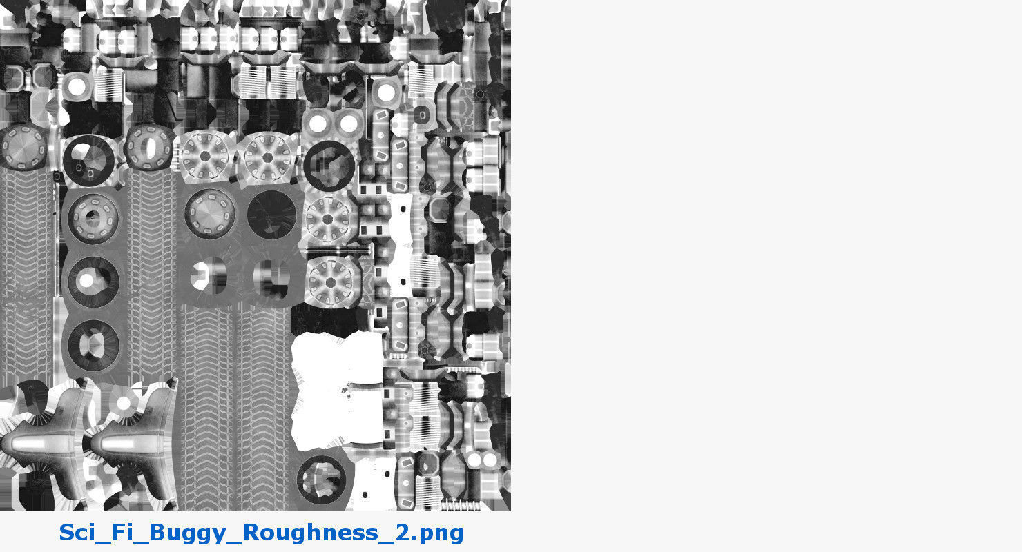 Sci Fi Buggy Low-poly 3D model_15