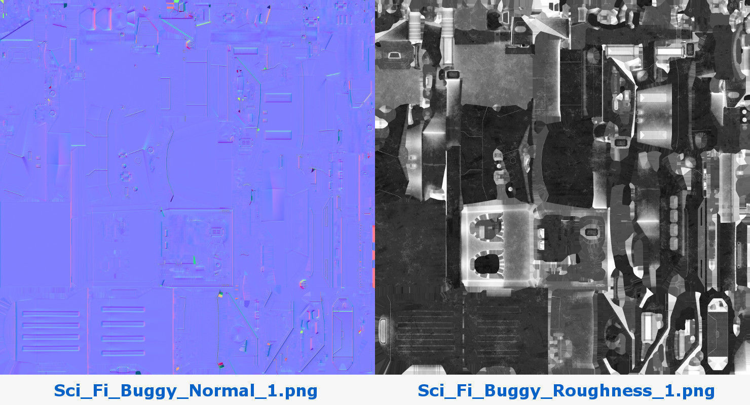 Sci Fi Buggy Low-poly 3D model_12