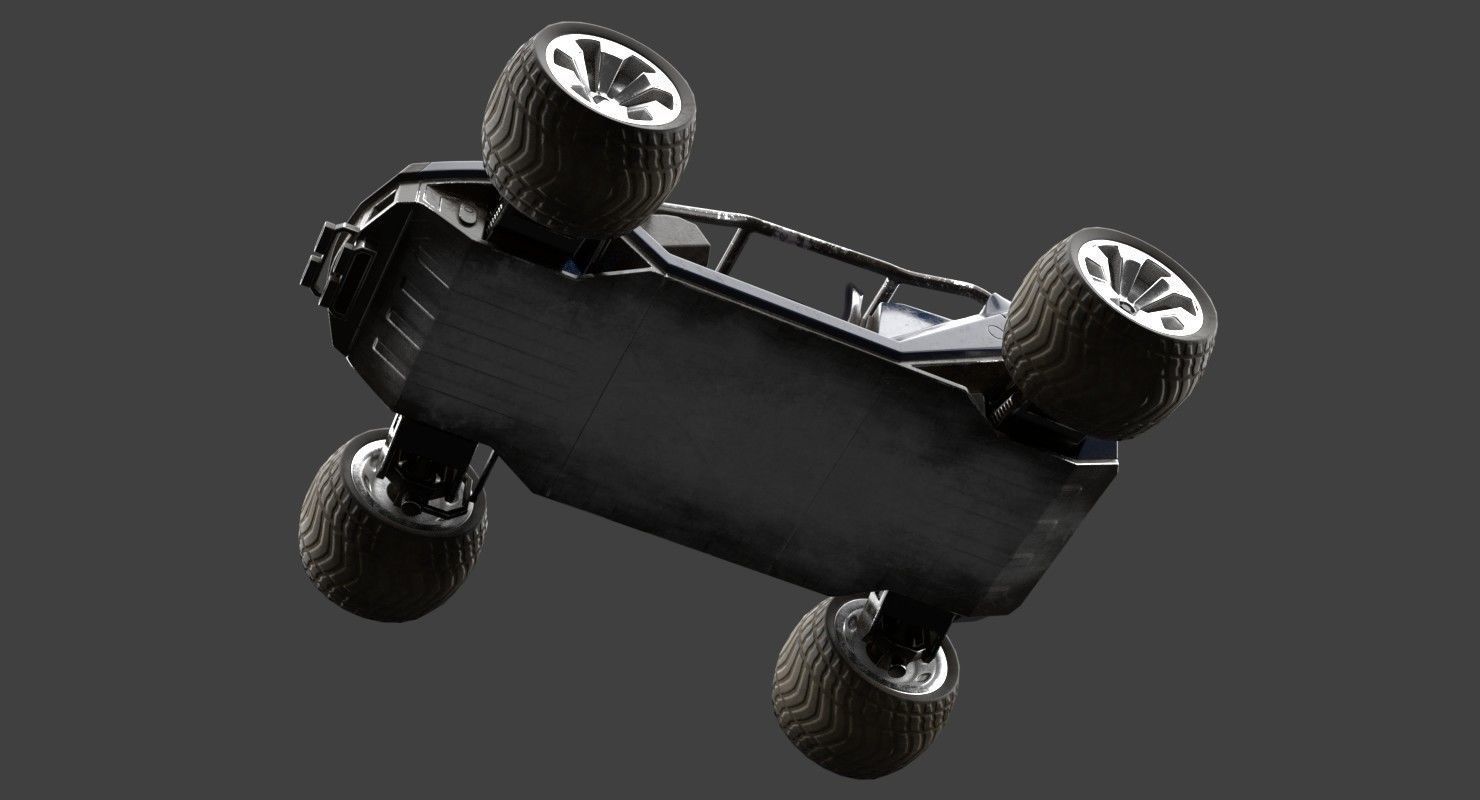Sci Fi Buggy Low-poly 3D model_3