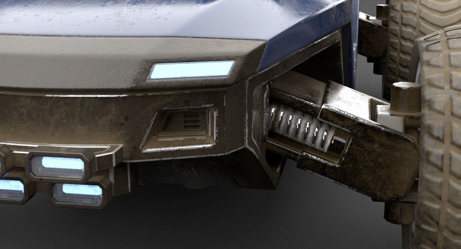 Sci Fi Buggy Low-poly 3D model_4