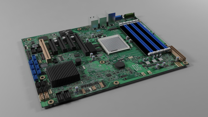 Motherboard - Computer  Free 3D model