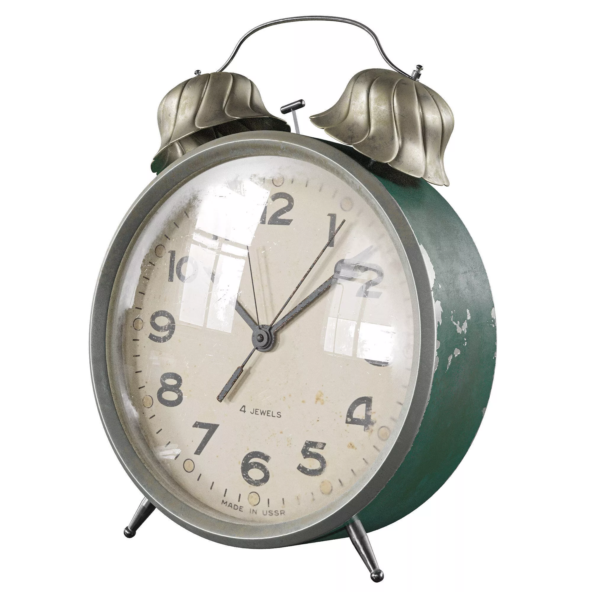 Vintage Alarm Clock SubDiv Low-poly 3D model