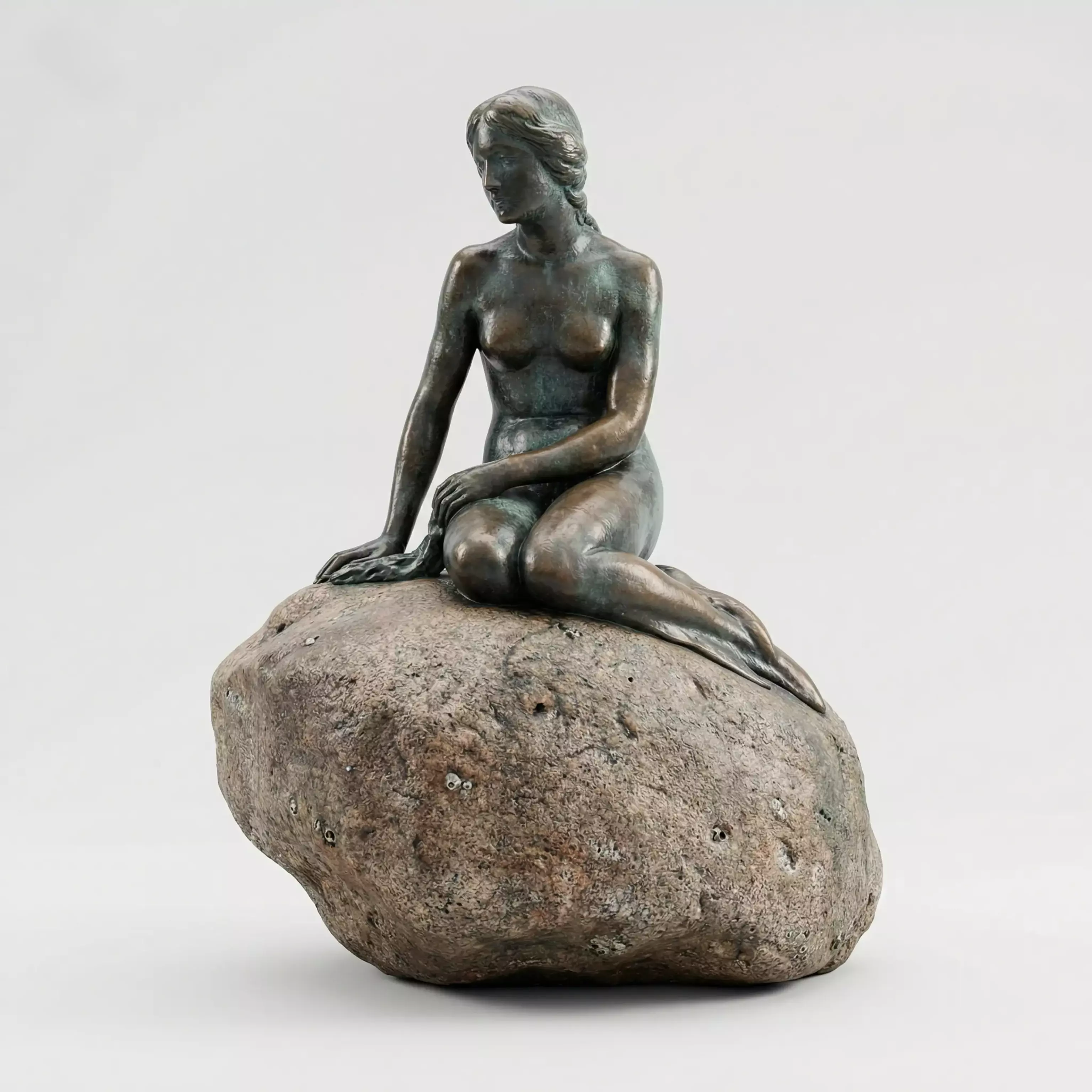 Little Mermaid Copenhagen Statue 3D print model