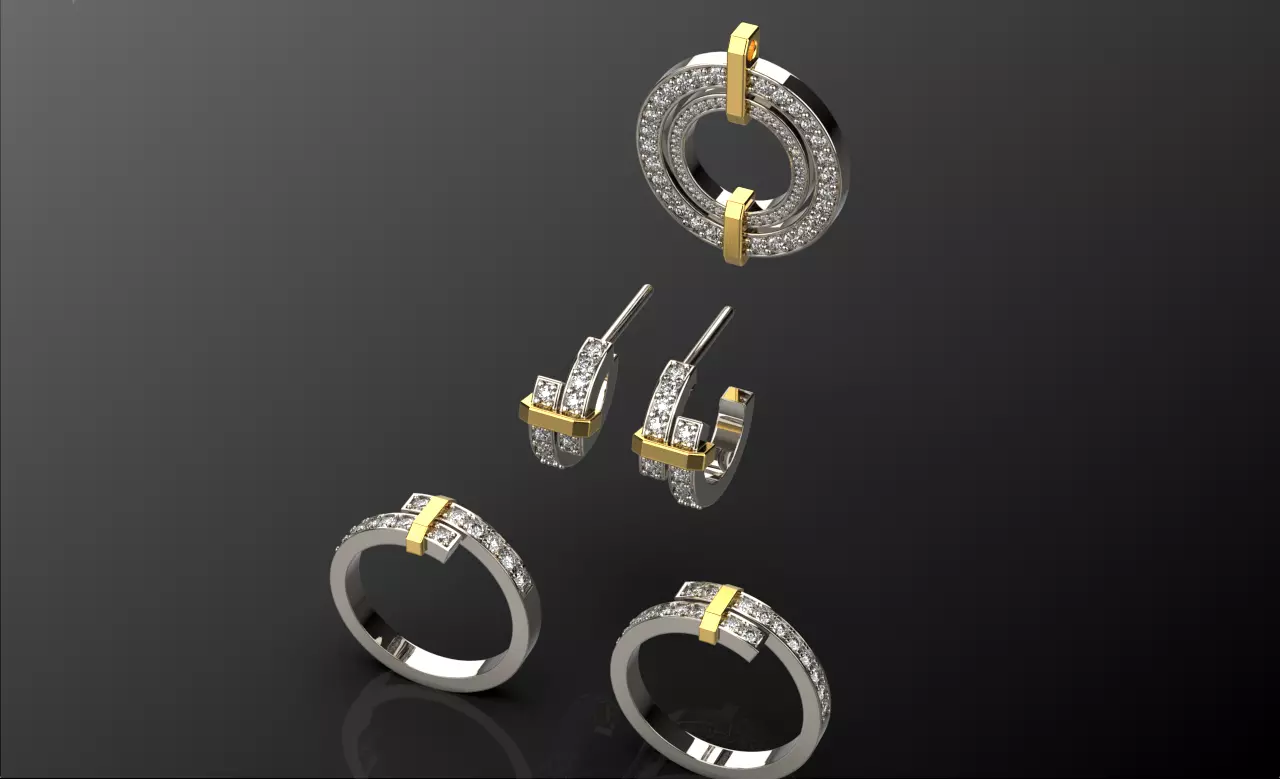 edge jewelry set 3D print model