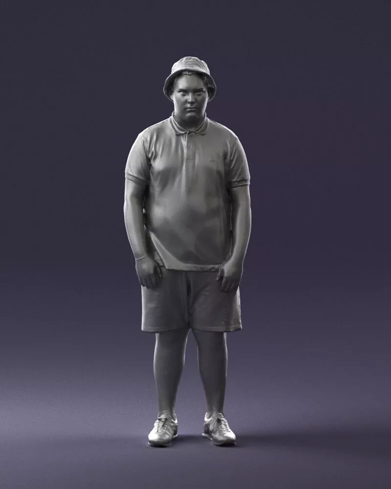 000608 3D Printable Male Character Summer Casual Diorama 3D print model