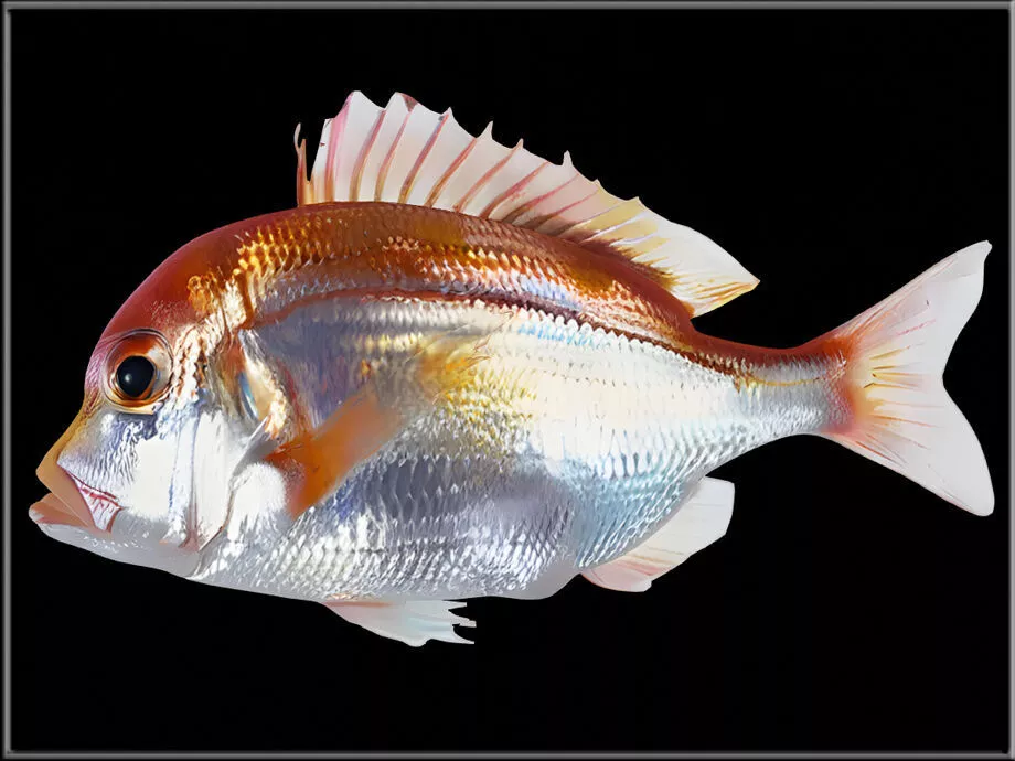 Yellowback seabream Low-poly 3D model