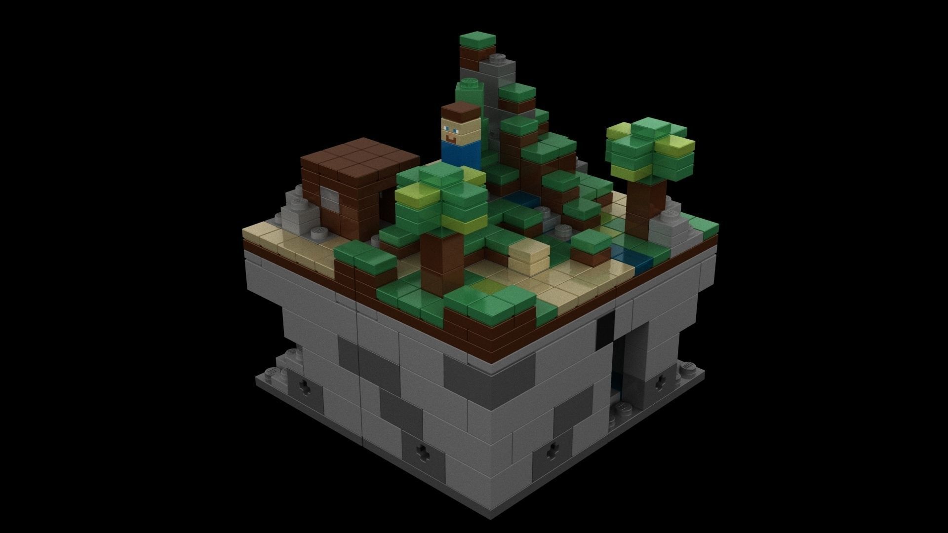 Minecraft Lego 3D model_2