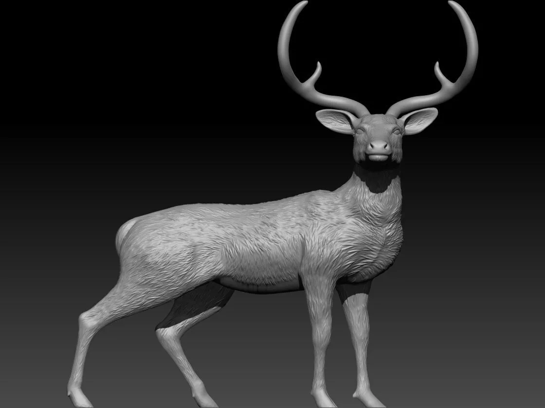 Detailed Indian Gazelle for Dioramas - High Poly STL 3D print model