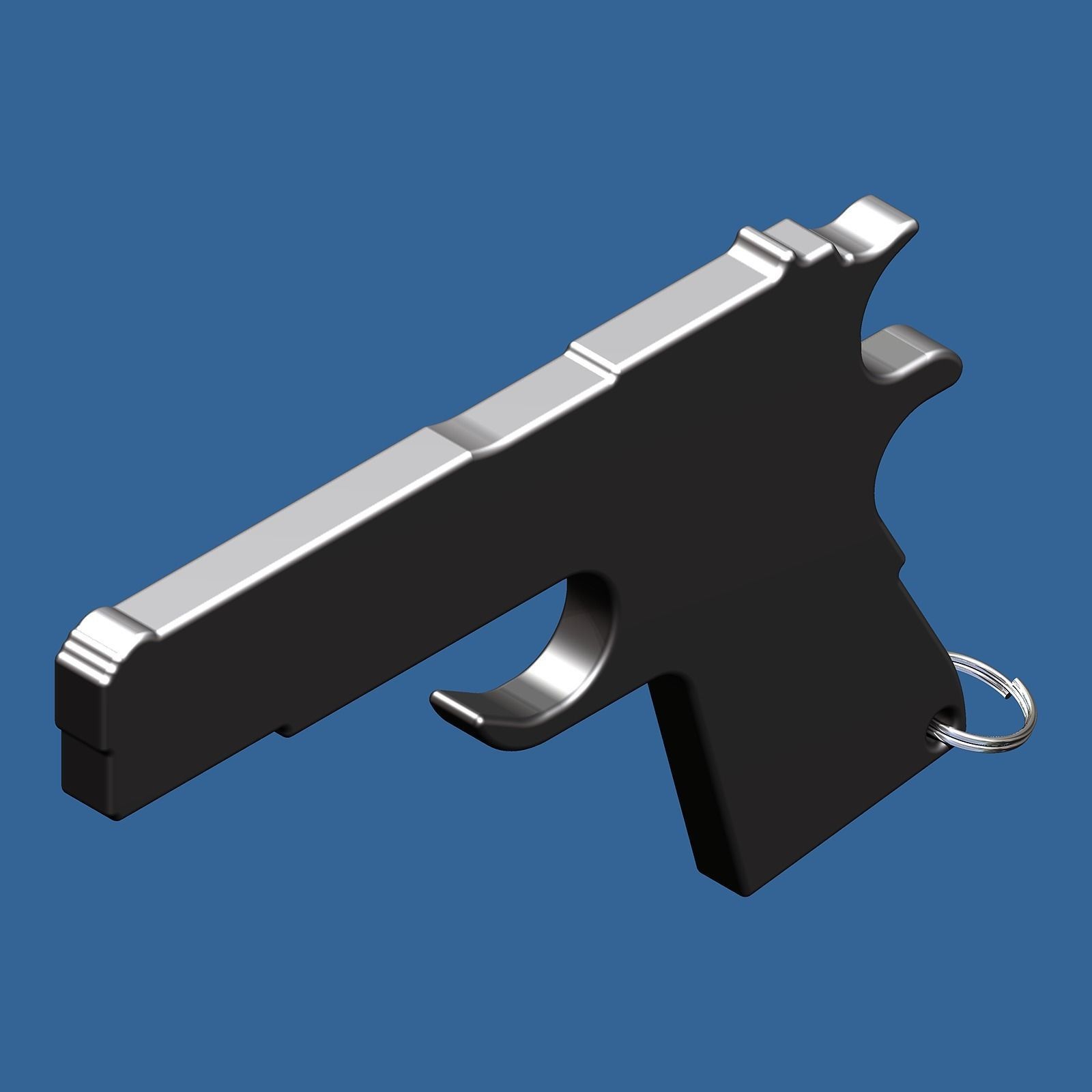 45 Pistol Bottle Opener 3D print model_2