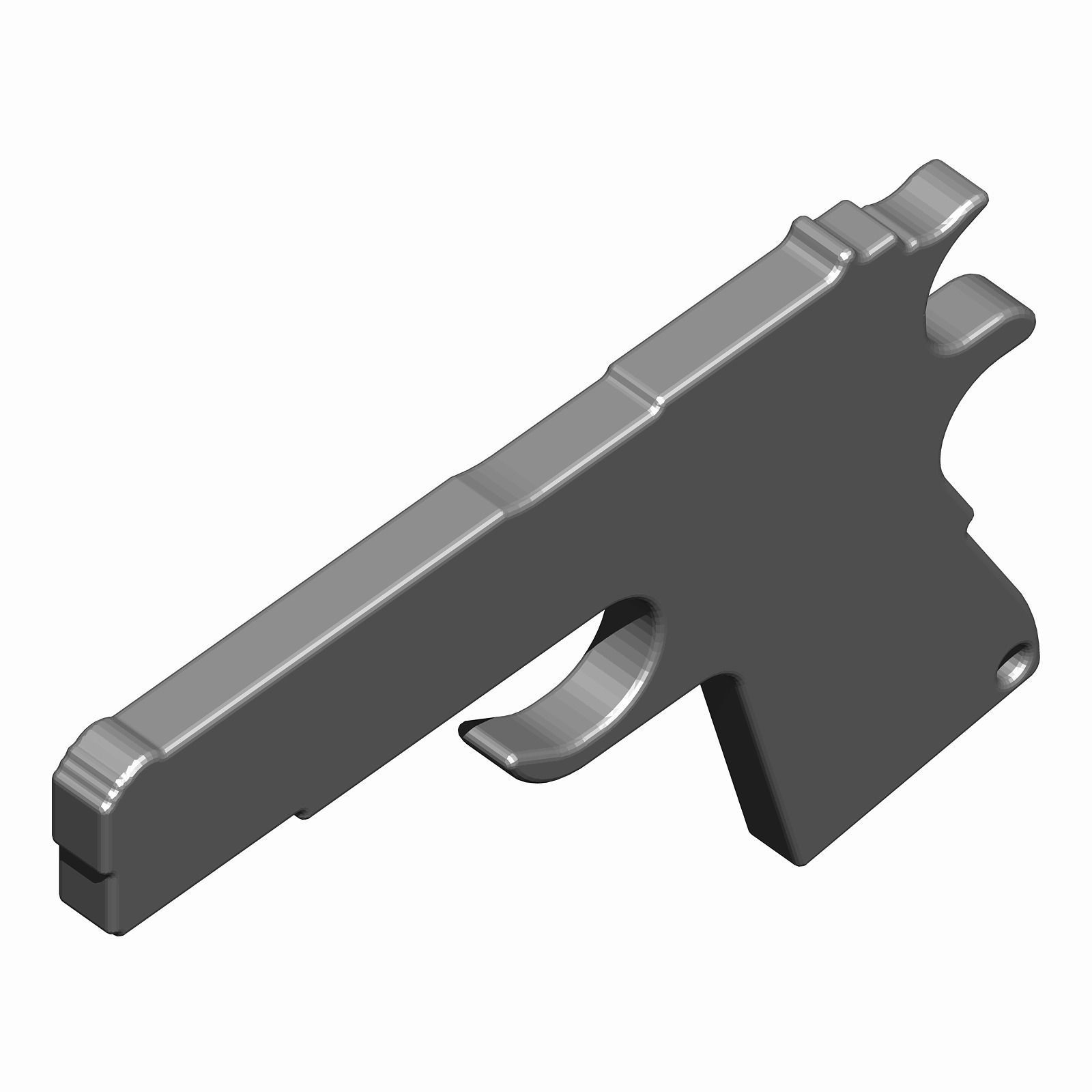 45 Pistol Bottle Opener 3D print model_6