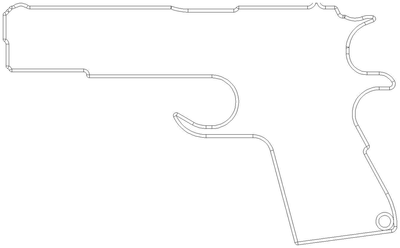 45 Pistol Bottle Opener 3D print model_5