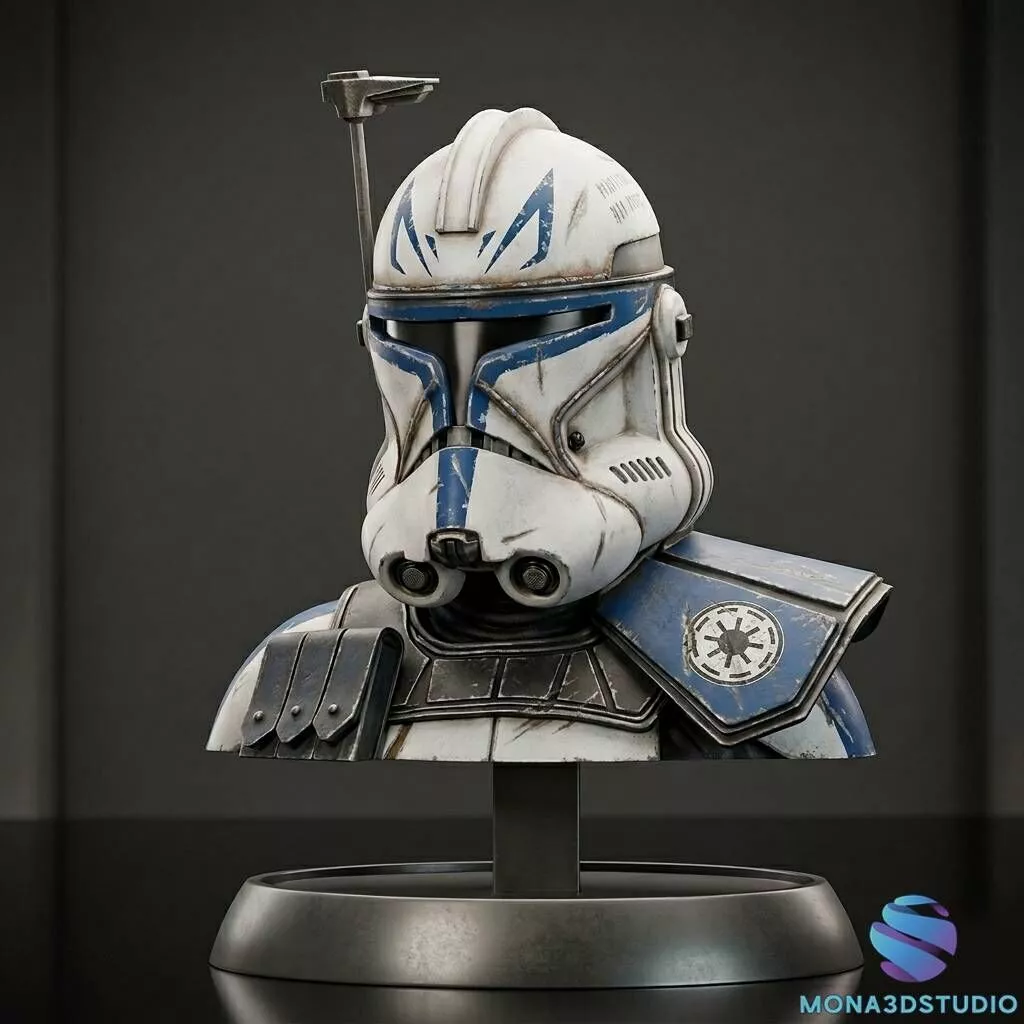 Captain Rex Bust - Clone Wars - 3D Printable Statue Resin STL 3D print model