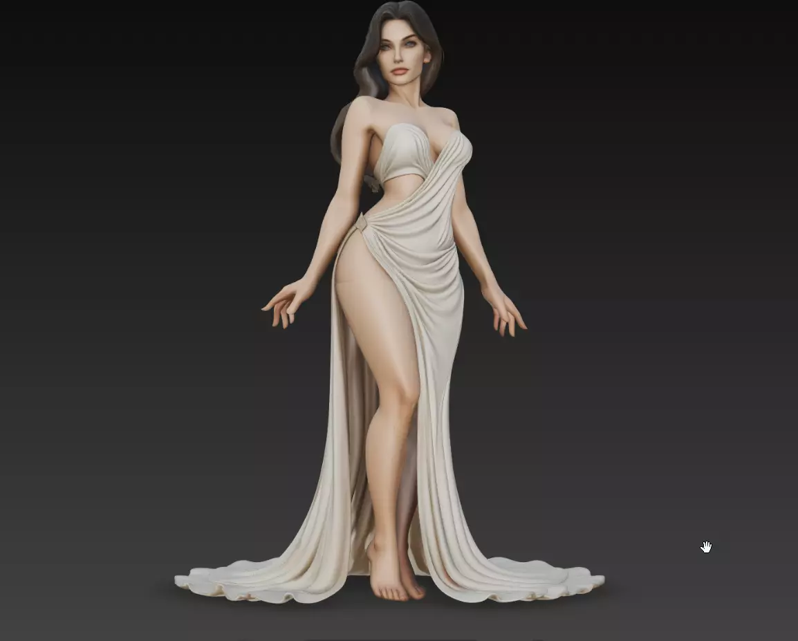 Lust Goddess Elegant Female Statue Draped Beauty Sculpture STL 3D print model
