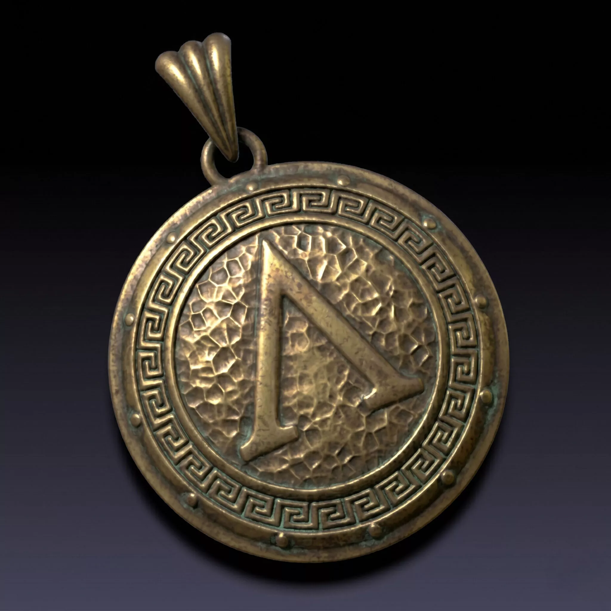 Pendant Spartan Shield v1 3D print model