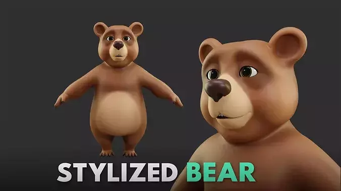 Bear V - Stylized Cartoon