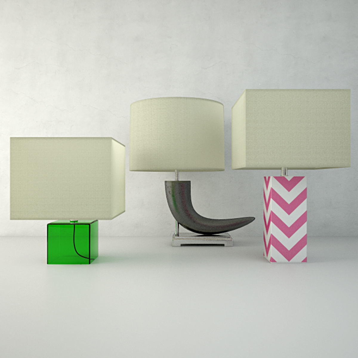 Table Lamps by ZARA HOME 2 3D model_1