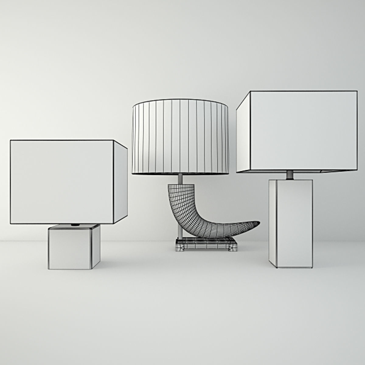 Table Lamps by ZARA HOME 2 3D model_2