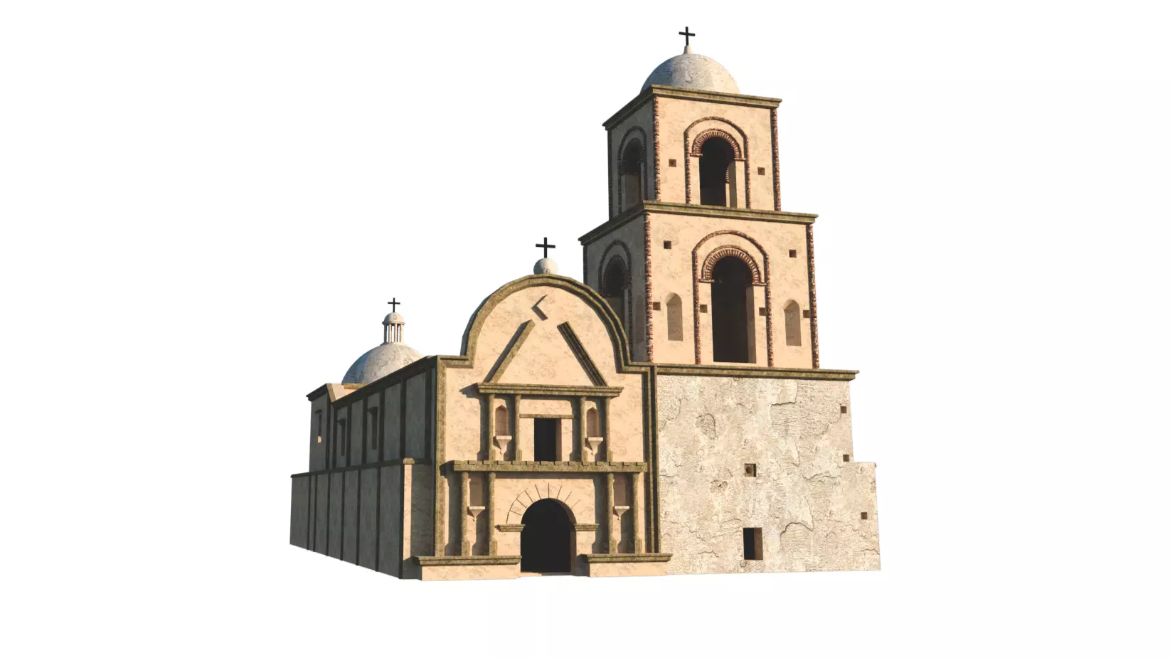San Jose de Tumacacori Roman Catholic Church Model Low-poly 3D model