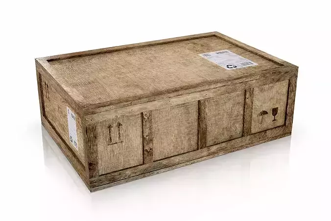 wooden crate PBR 4K