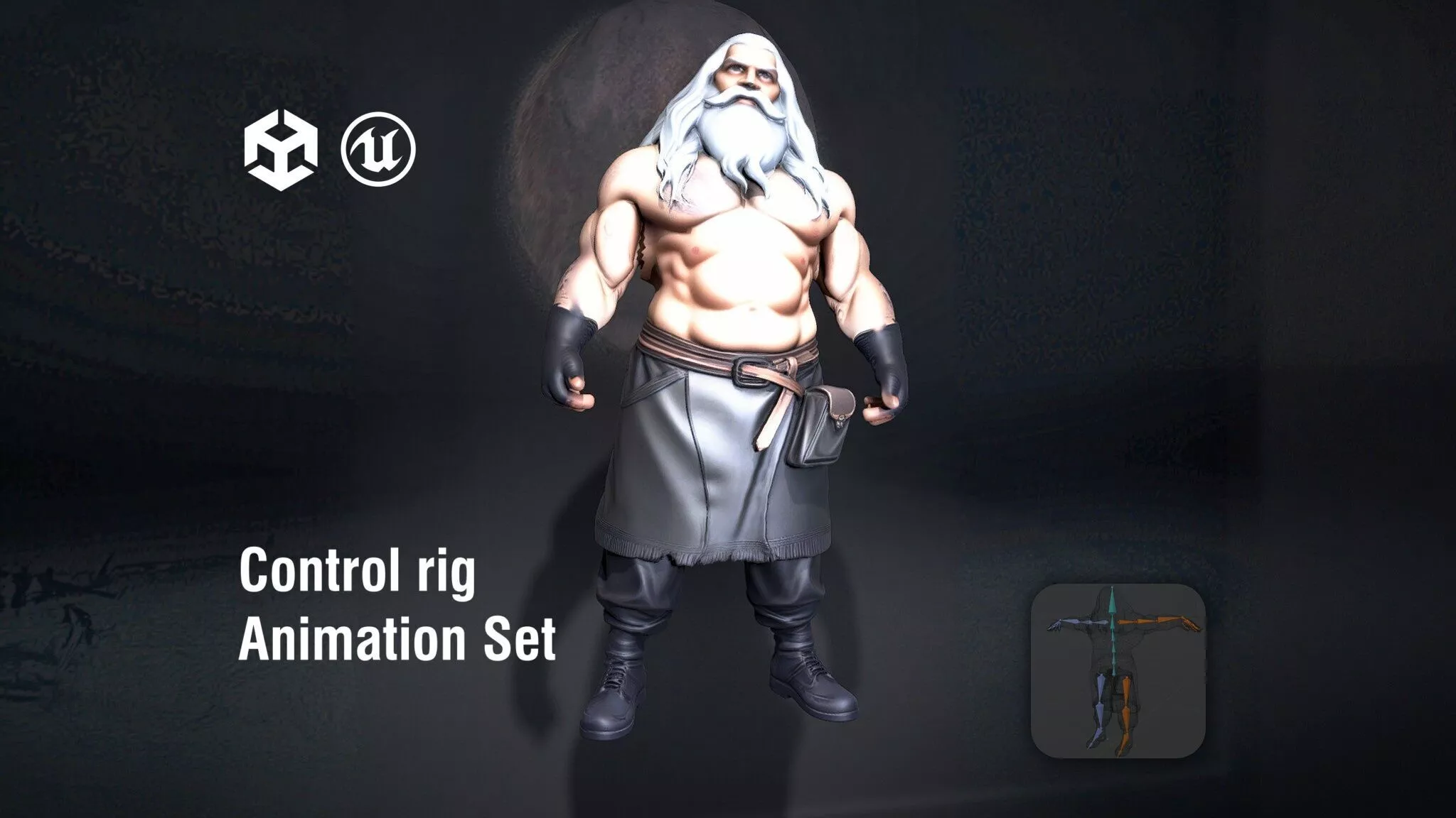 Rugged Artisan Male Character Low-poly 3D model
