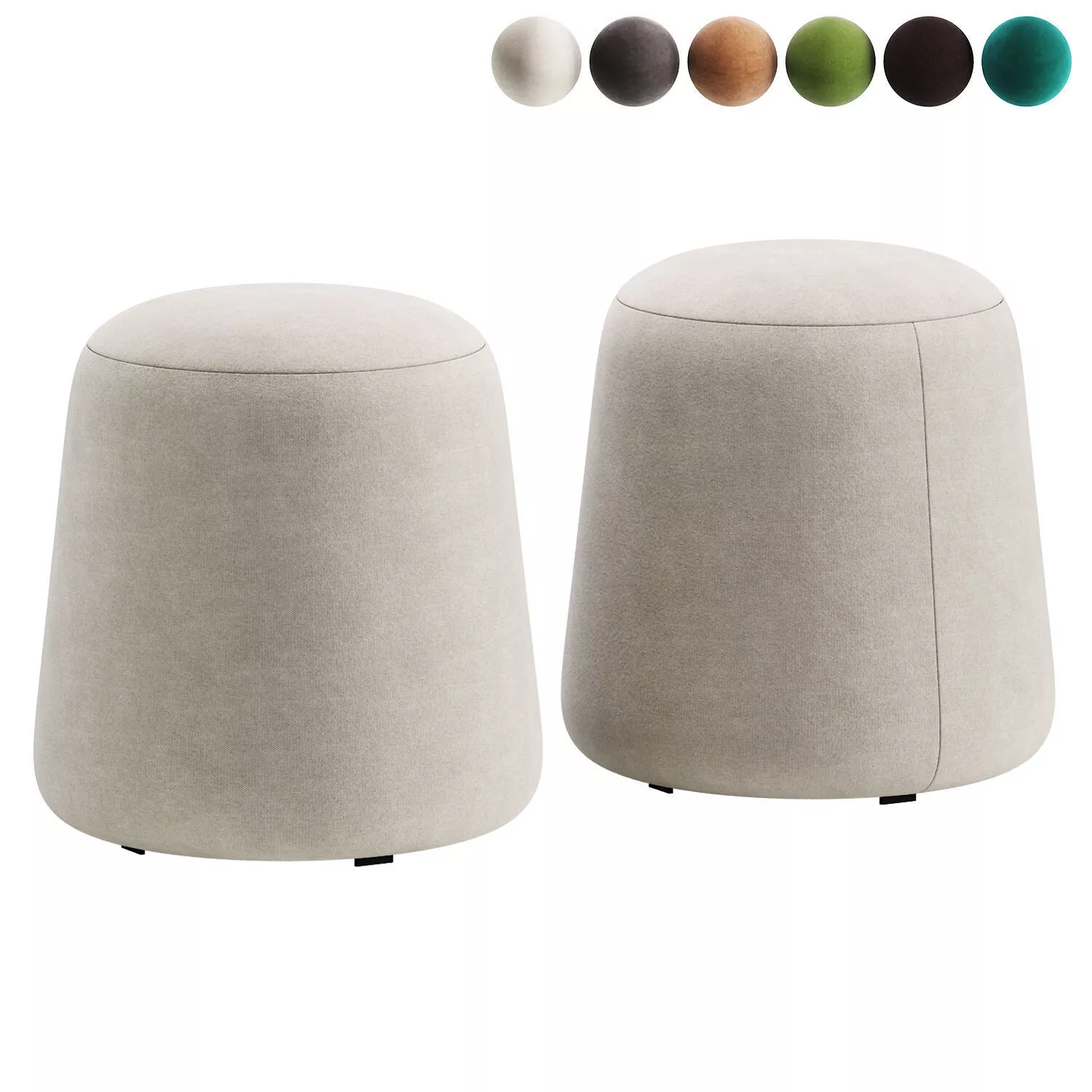 Pouf Curly 1 by divan 3D model