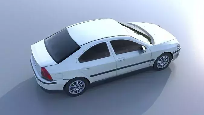 sedan parking lot car ULP model PBR Low-poly 3D model 4