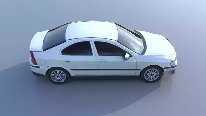 sedan parking lot car ULP model PBR Low-poly 3D model 5
