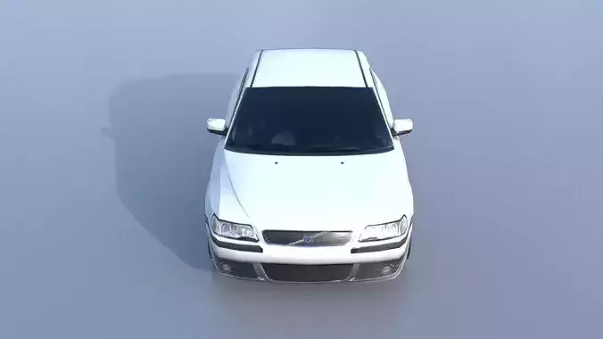 sedan parking lot car ULP model PBR Low-poly 3D model 7