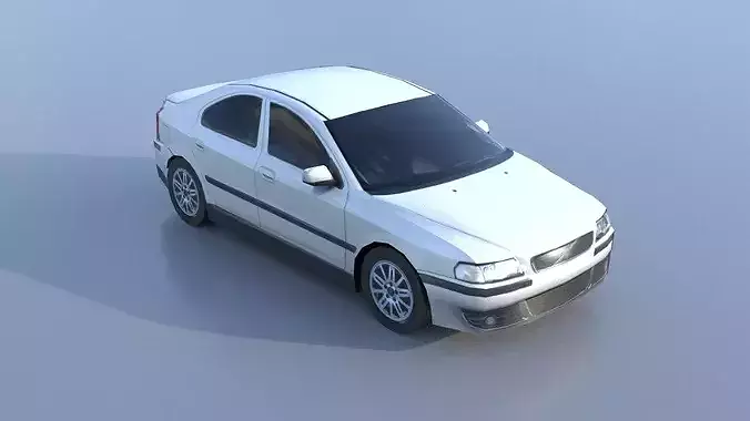 sedan parking lot car ULP model PBR Low-poly 3D model 6
