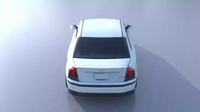 sedan parking lot car ULP model PBR Low-poly 3D model 3