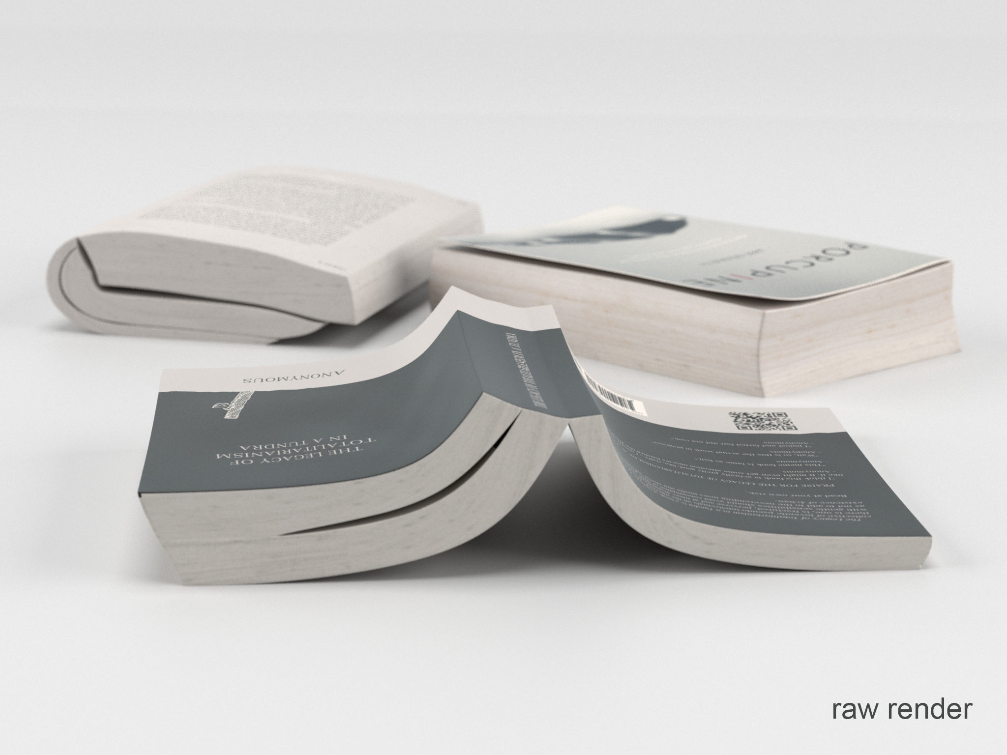 Open Book Set 3D model_3