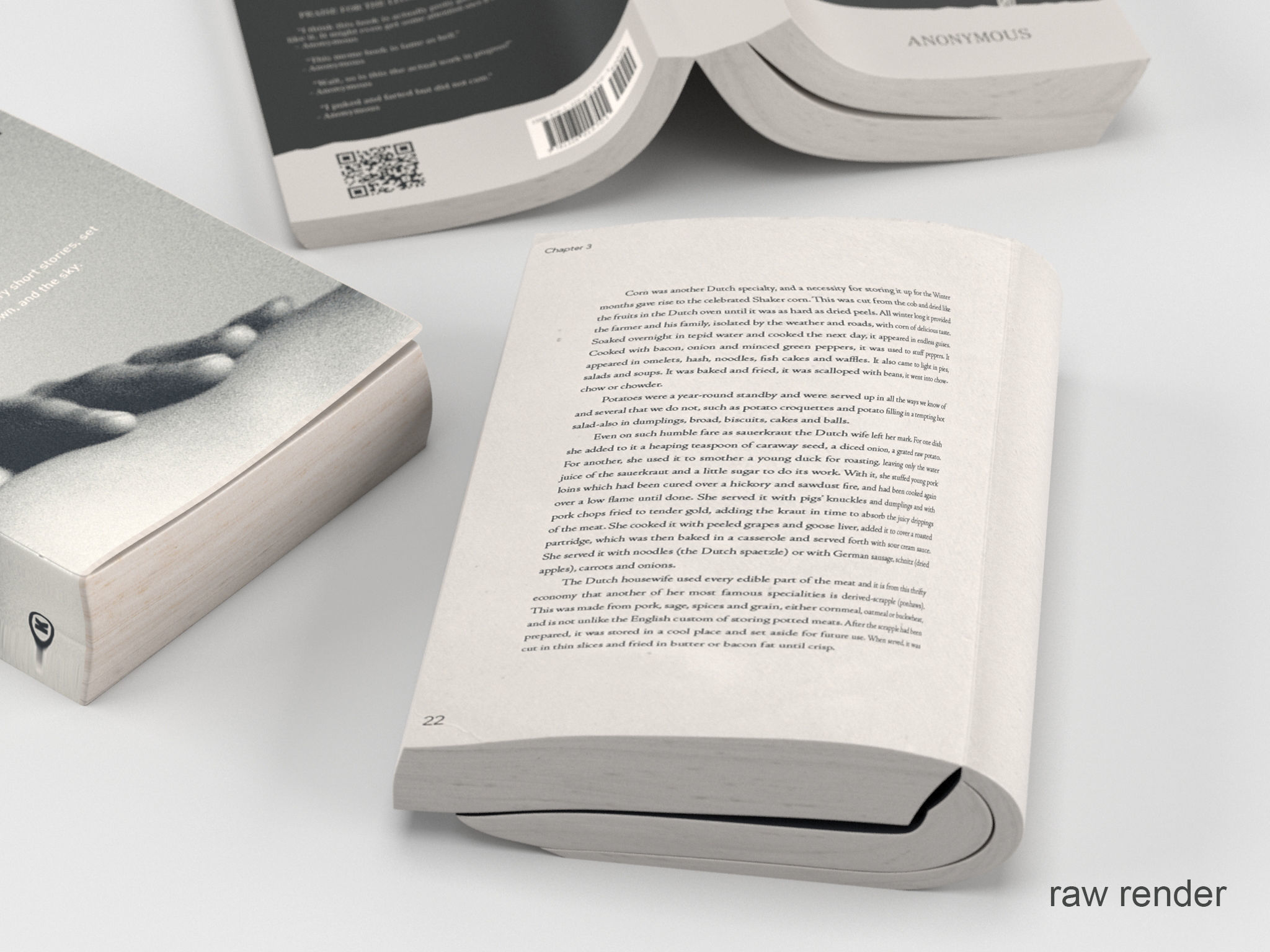 Open Book Set 3D model_4