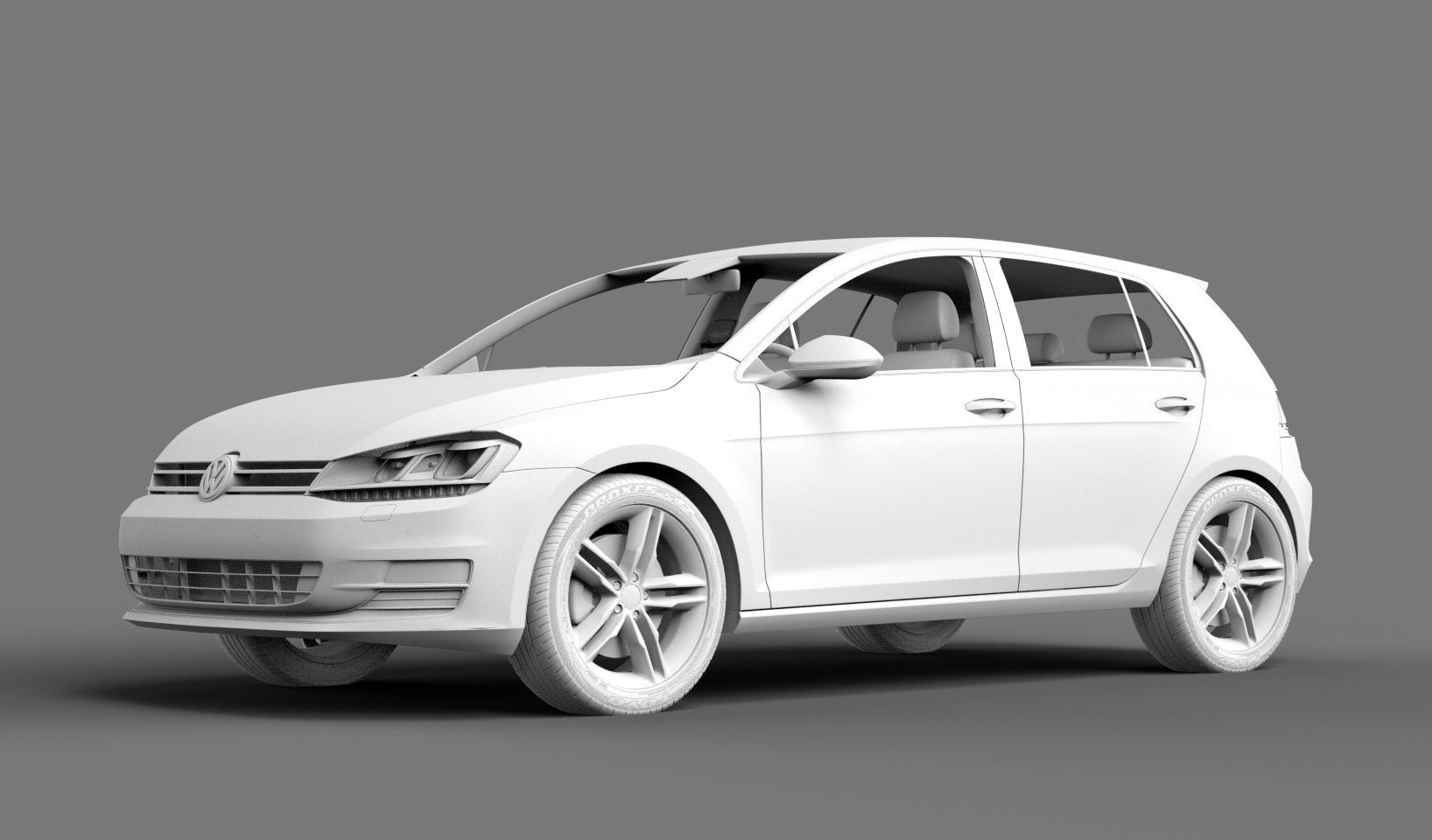 VW Golf VII 7 3D model_4