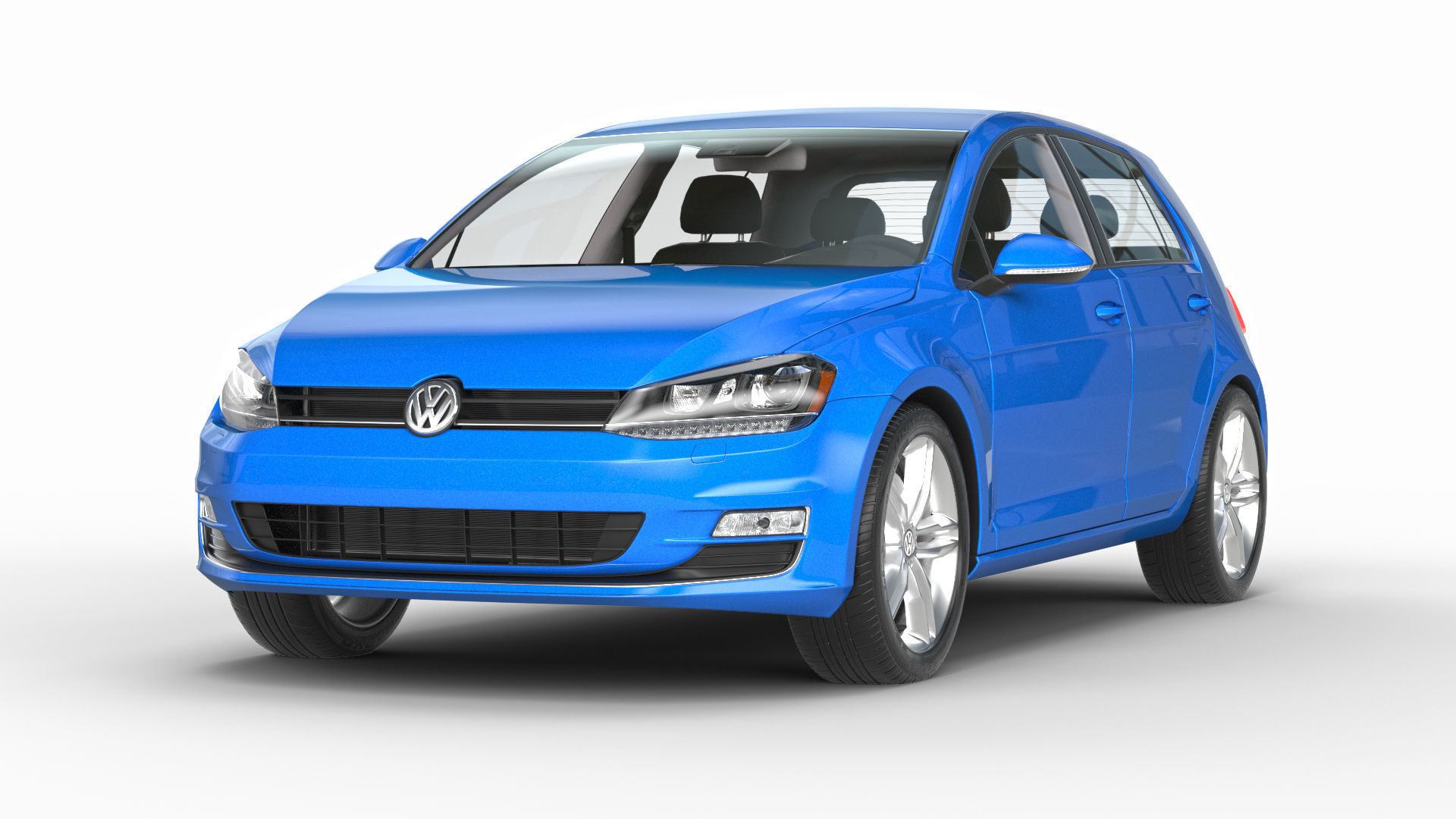VW Golf VII 7 3D model_1