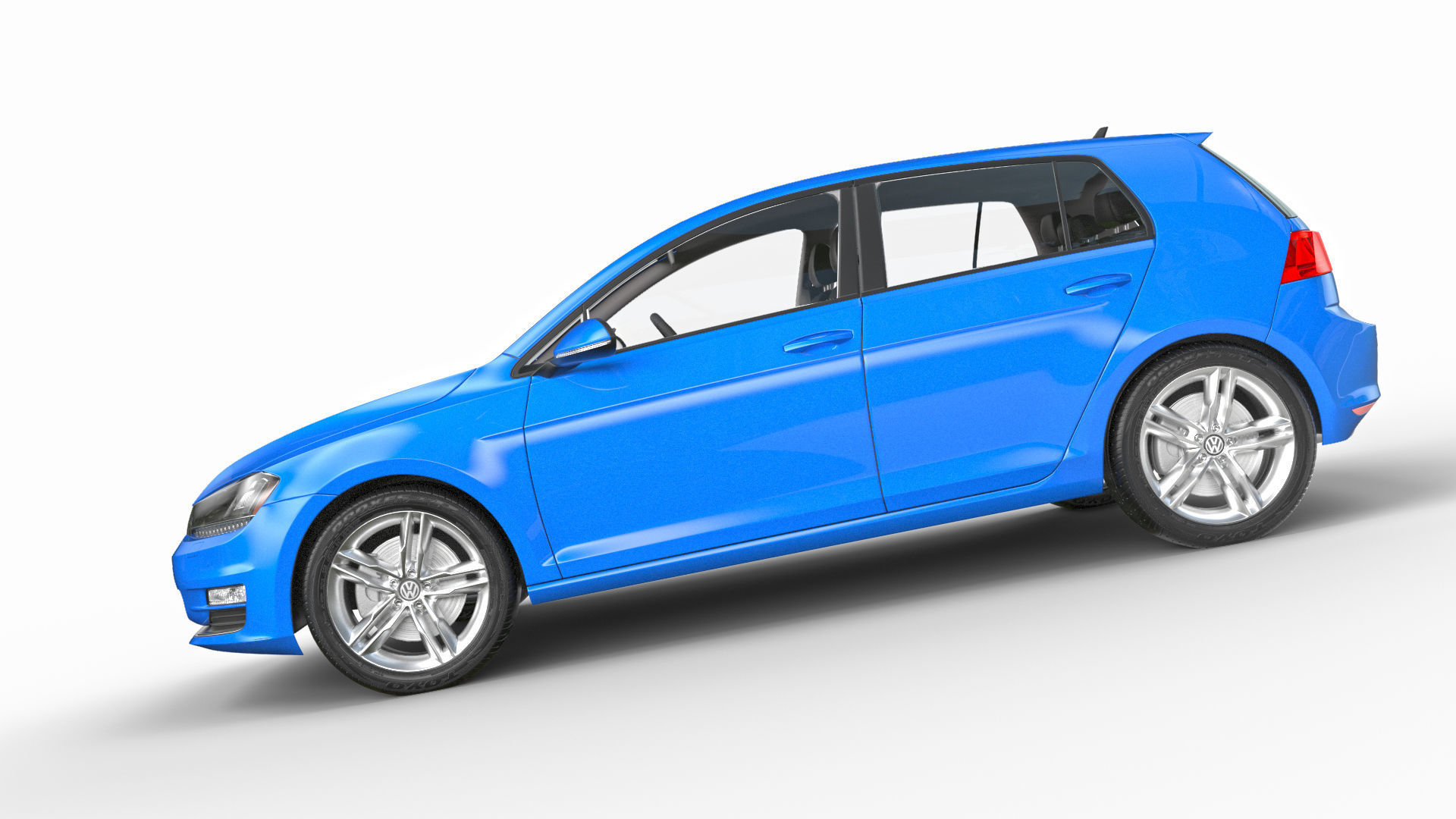 VW Golf VII 7 3D model_2