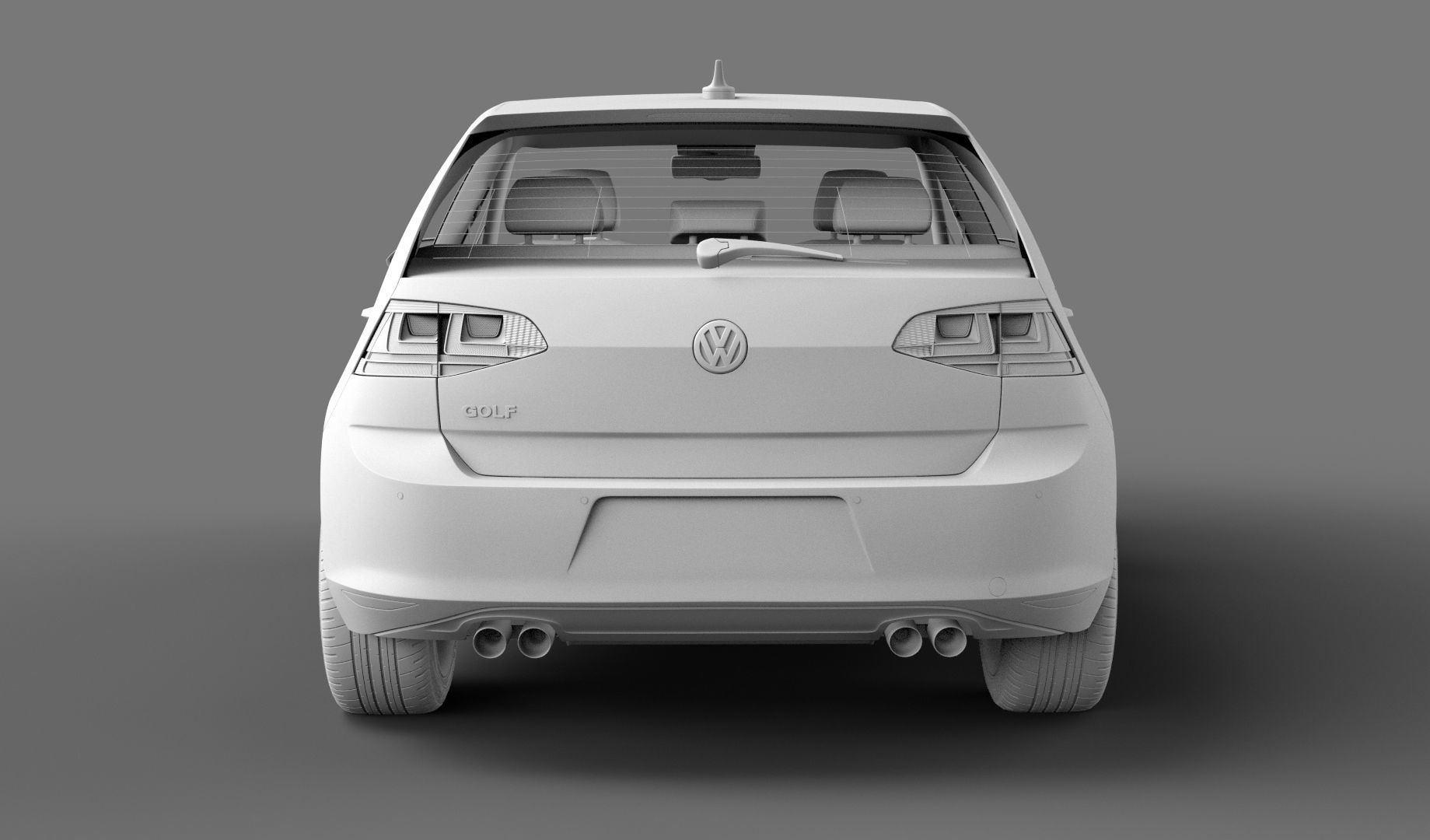 VW Golf VII 7 3D model_5
